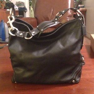 Coach Large Carly hobo handbag - black leather